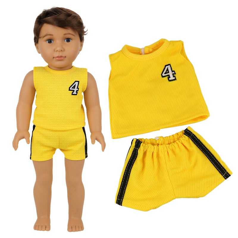 BARWA Boy Doll Clothes 5sets Boy Dolls Clothes 2 Pairs Shoes 1 Pair Glasses Compatible for 18 Inch Doll Outfit - Image 5